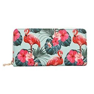 Flamingo Print Clutch Purse